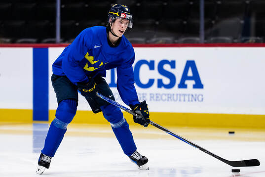 Victor Johansson of Sweden at a practice session
