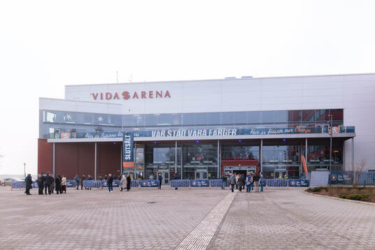 Exteriör vy av Vida arena