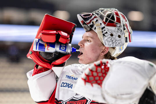 Malmö Redhawks målvakt Oskar Blomgren