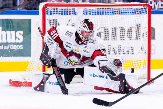 Malmö Redhawks målvakt Oskar Blomgren