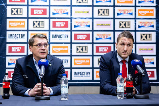 Växjös tränare Björn Hellkvist och Malmö Redhawks