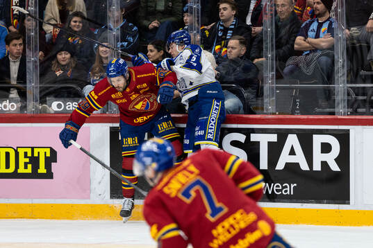 Djurgårdens Oula Palve och Leksands Andro Kaderli