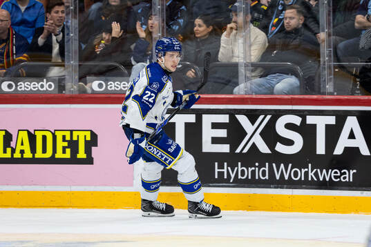 Leksands Lukas Vejdemo jublar