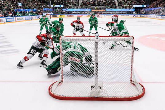 Frölundas Nicklas Lasu vid 0-3 målet