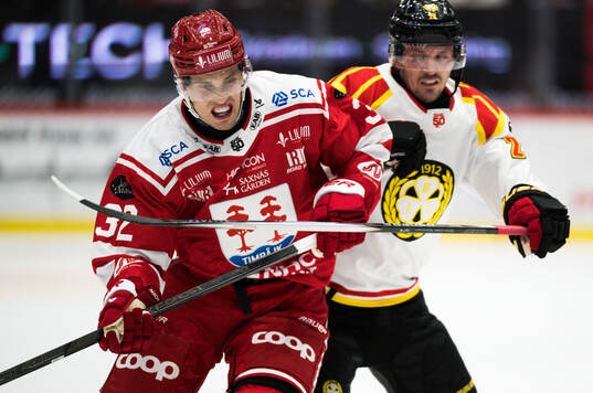 Timrås Anton Lundmark och Brynäs Johannes Kinnvall