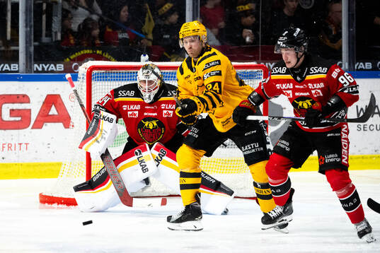Luleås målvakt Joel Lassinantti och Skellefteås Oscar