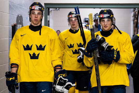 Sascha Boumedienne and Victor Eklund of Sweden at a