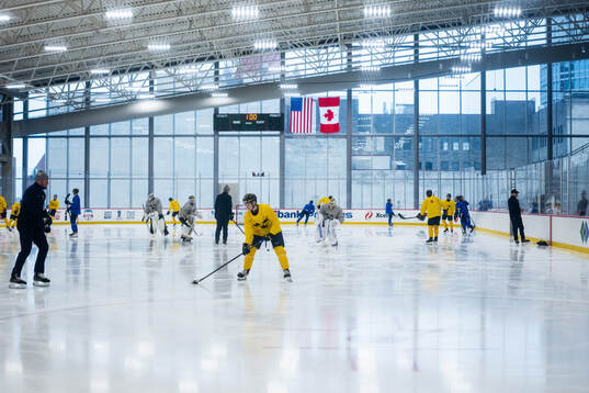 Players of Sweden at a practice session
