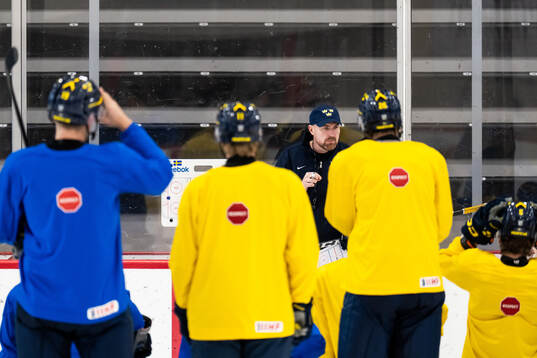 Assistant coach Gereon Dahlgren of Sweden at a practice