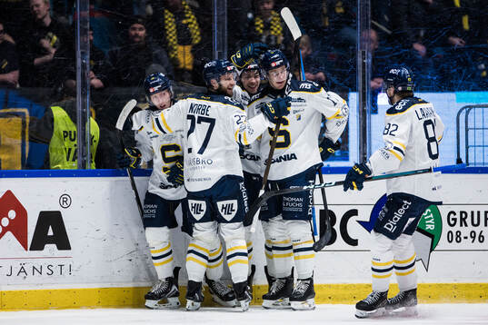 Södertäljes Adam Hesselvall jublar