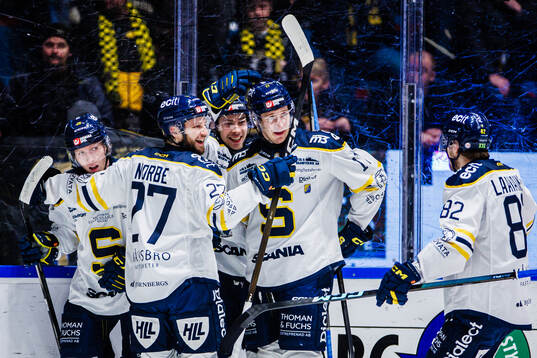 Södertäljes Adam Hesselvall jublar