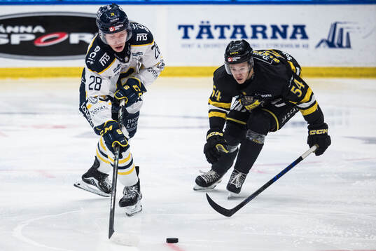 Södertäljes Adam Hesselvall och AIKs Nikodemus Wernquist