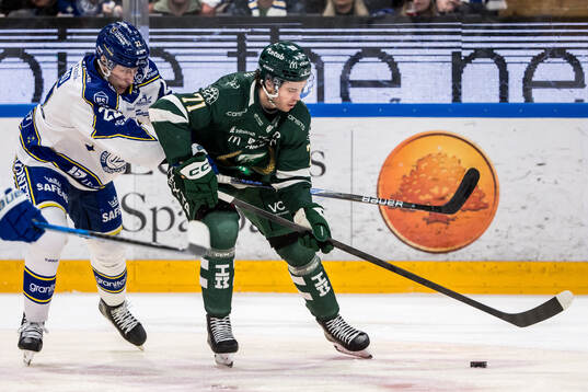 Leksands Lukas Vejdemo och Färjestads Viktor Lodin