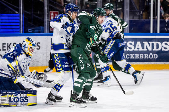 Leksands Joonas Lyytinen och Färjestads Marian Studenic