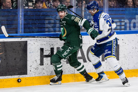 Färjestads Marian Studenic och Leksands Stefan Milosevic