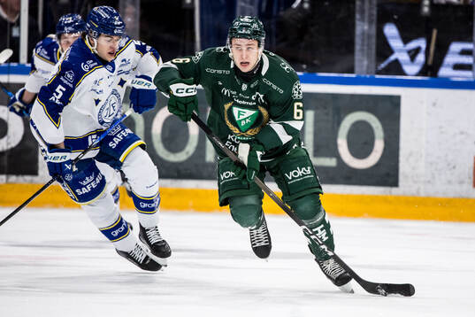 Leksands Andro Kaderli och Färjestads Albert Wikman