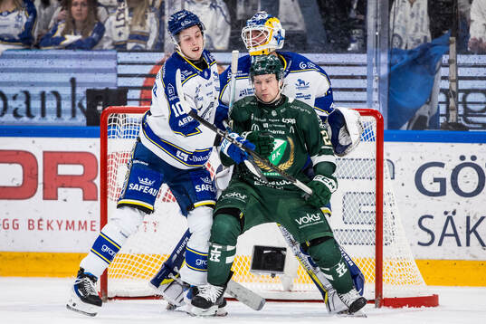 Leksands Anton Johansson och Färjestads Oskar Steen