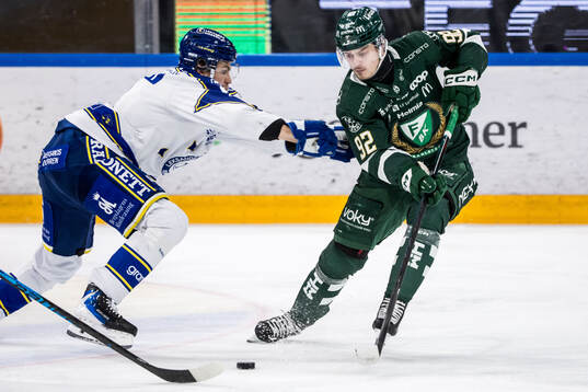 Leksands Alexander Lundqvist och Färjestads Lucas Forsell