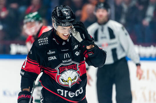 Malmö Redhawks Axel Sundberg deppar