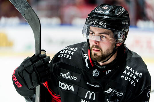 Malmö Redhawks Seth Barton deppar
