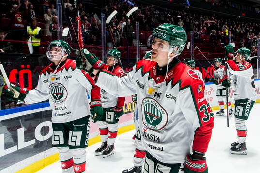 Frölundas Linus Högberg jublar