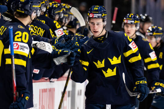 Eric Nilson of Sweden celebrates