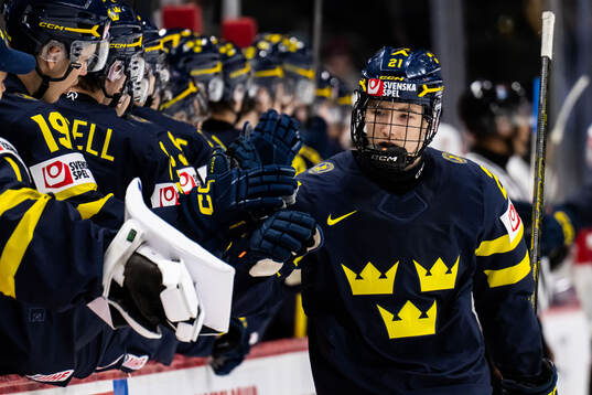 Viggo Björck of Sweden celebrates