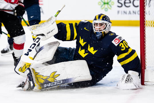 Goaltender Love Härenstam of Sweden