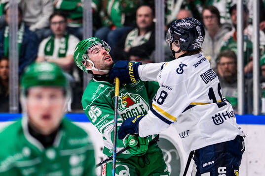 Rögles Mark Friedman och HV71s Oscar Davidsson