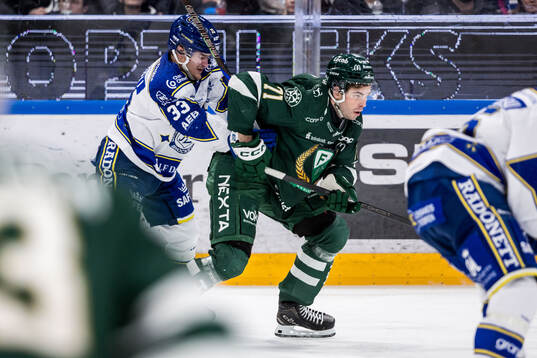 Leksands Olle Strandell och Färjestads Viktor Lodin