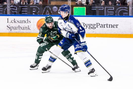 Färjestads Joel Kellman och Leksands Tinus Luc Koblar