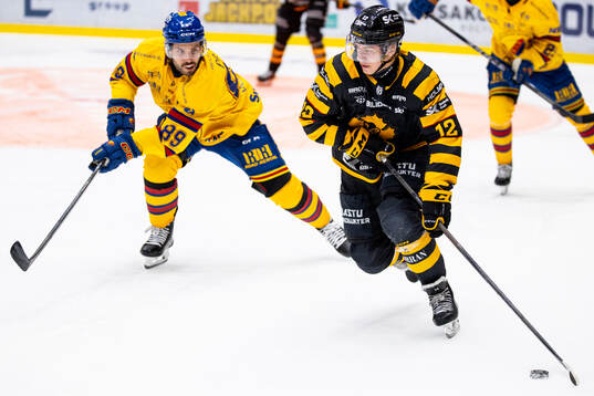Djurgårdens Oula Palve och Skellefteås Valter Lindberg
