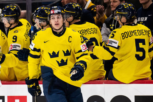 Jack Berglund of Sweden celebrates