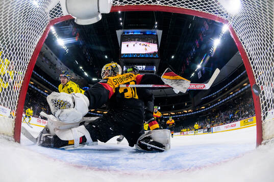 Jack Berglund of Sweden scores the 1-8 goal behind
