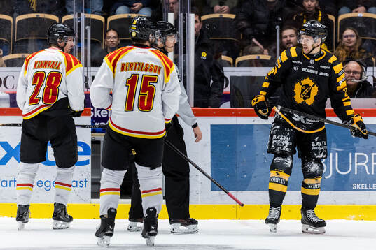 Brynäs Johannes Kinnvall i samtal med Skellefteås Mikkel