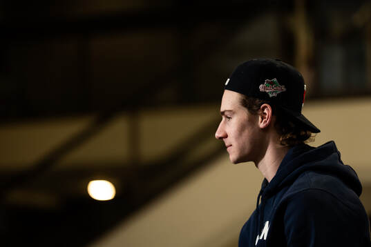 Eric Nilson of team Sweden at a press event