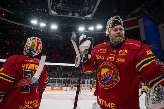 Djurgårdens målvakt Daniel Marmenlind och målvakt Magnus