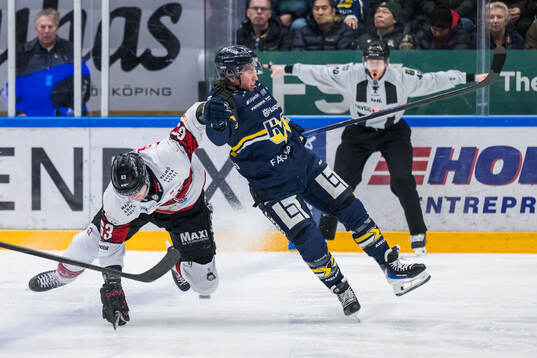 Malmö Redhawks Fredrik Händemark och HV71s Justin Glenn