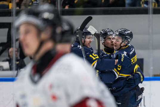 HV71s Niklas Hansson, Hugo Fransson och Hugo Pettersson