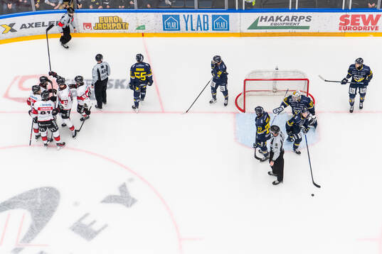 Malmö Redhawks Robin Salo, Axel Sundberg, Fredrik