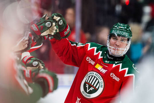 Frölundas Max Lindholm jublar