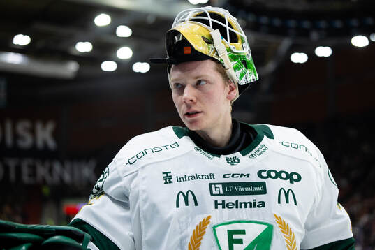 Färjestads målvakt Melker Thelin