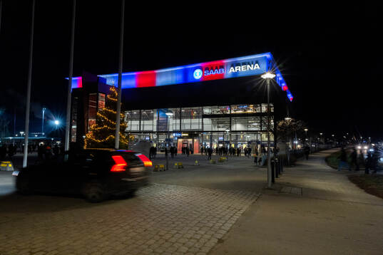 Exteriör vy av Saab Arena