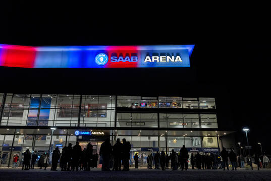 Exteriör vy av Saab Arena