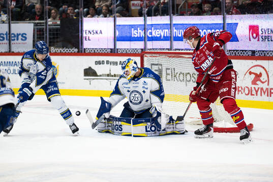 Leksands målvakt Marcus Gidlöf och Timrås Sebastian