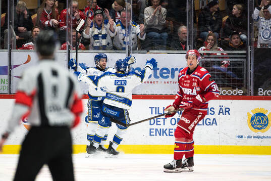 Leksands Oskar Lang jublar