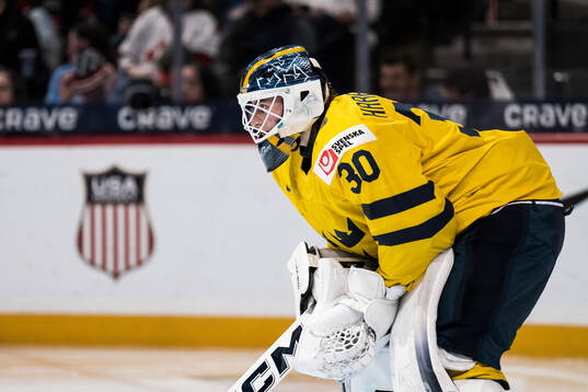 Goaltender Love Härenstam of Sweden