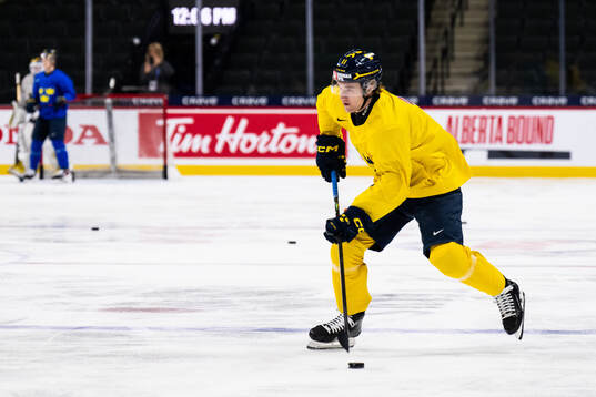 Lucas Pettersson of Sweden at a practice session