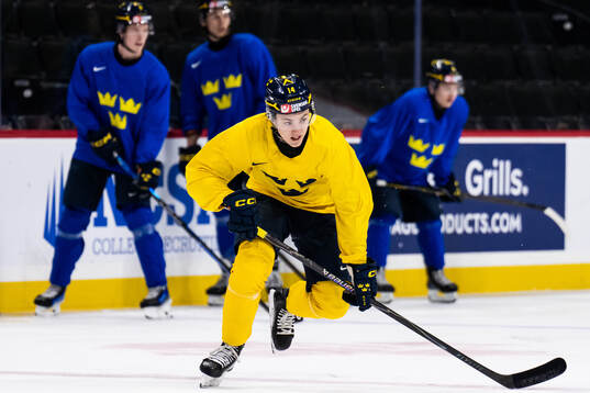 Linus Eriksson of Sweden at a practice session