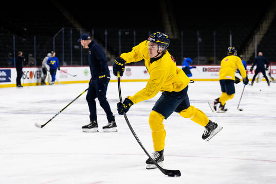 Linus Eriksson of Sweden at a practice session